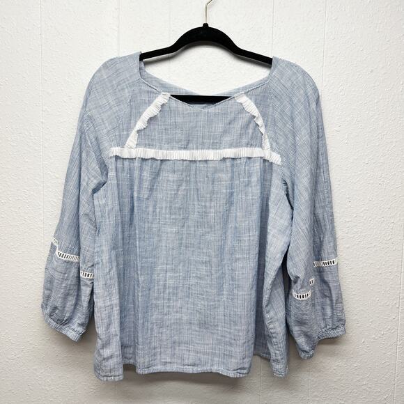 Fringe Womens Top 1X Boho Fairy Relaxed Comfort Lightweight Cottagecore Western - Picture 1 of 9